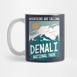 Alaska Denali National Park Retro Vintage Design Mug